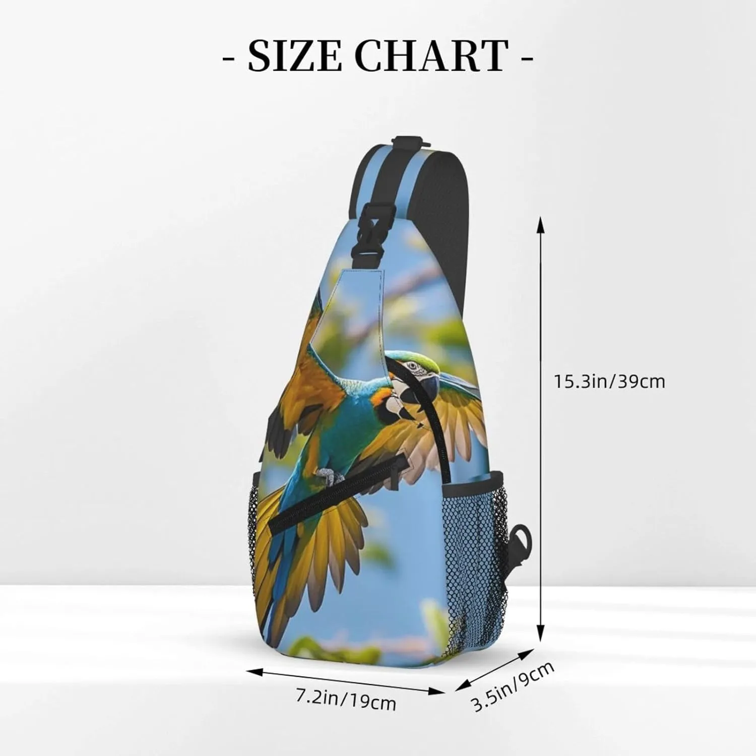 Sling Bag for Men Women Crossbody Backpack flying parrot Crossbody Bag Chest Bag for Travel Sport
