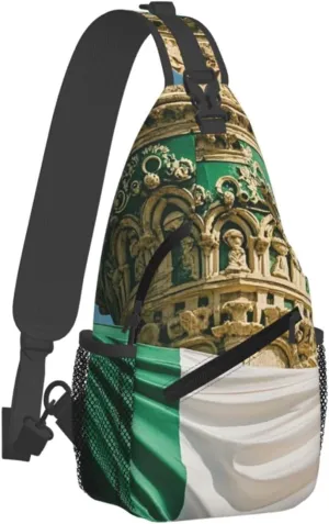 Sling Bag for Men Women Crossbody Backpack Roman Italian Flag Crossbody Bag Chest Bag for Travel Sport