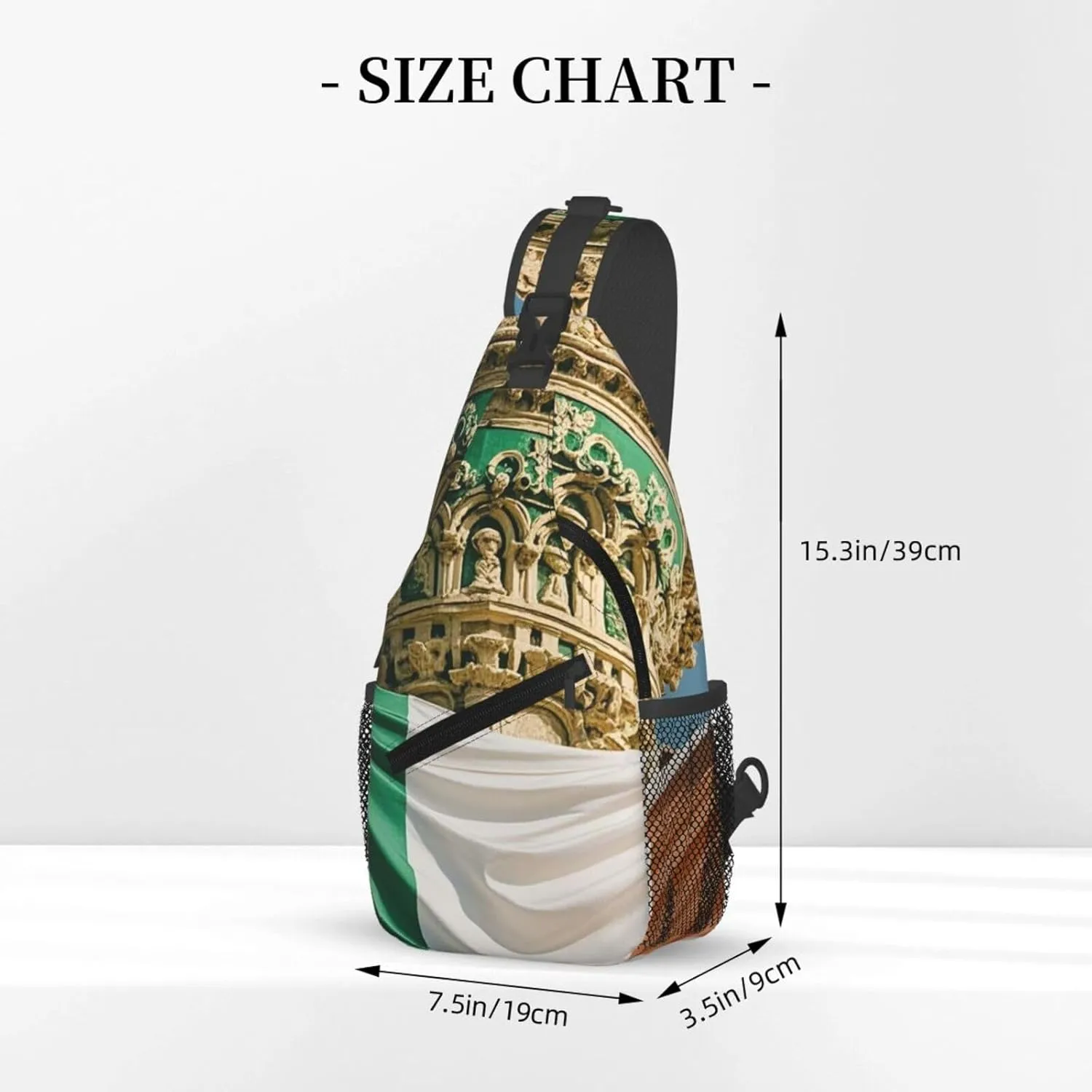 Sling Bag for Men Women Crossbody Backpack Roman Italian Flag Crossbody Bag Chest Bag for Travel Sport