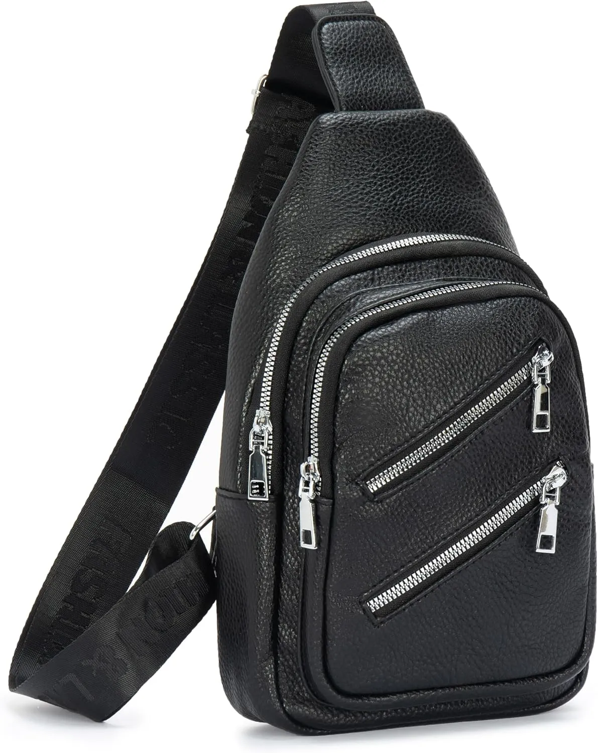 Sling Bag for Women Crossbody Bag Water- Resistant Leather Cross Body Sling Backpack Fanny Pack for Travel& Shopping