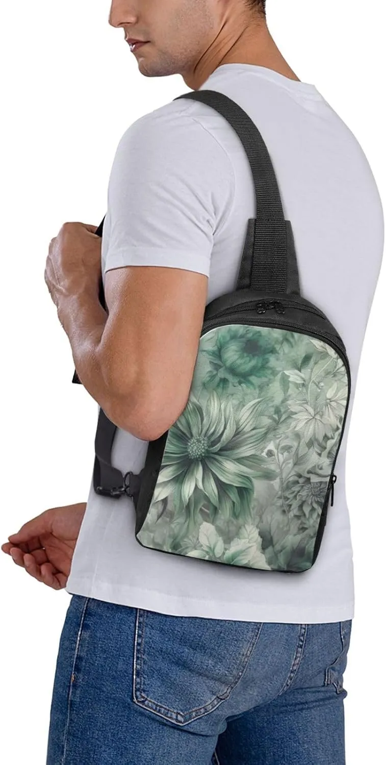Sling bag for Women Men Trendy Sling Bakpack Casual Chest Bag Many Petals Fanny Pack for Travel Hiking