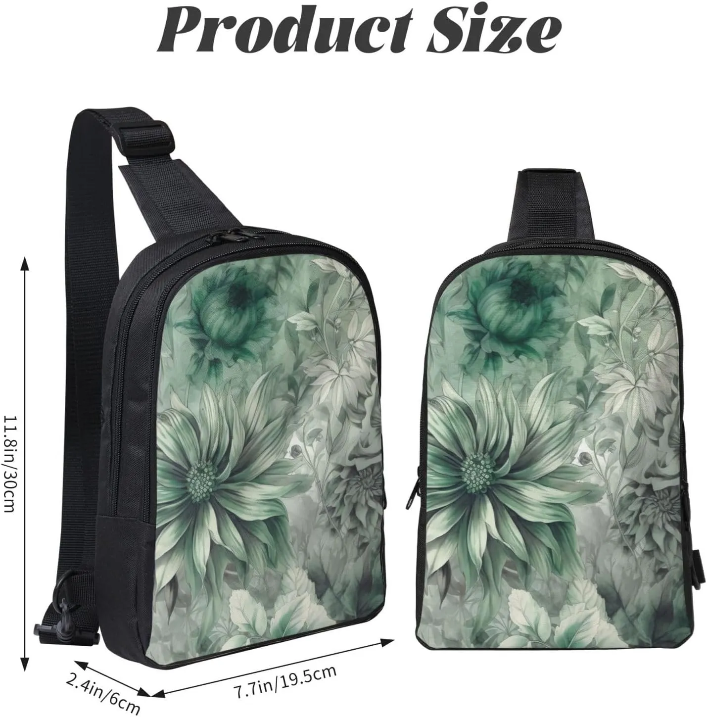 Sling bag for Women Men Trendy Sling Bakpack Casual Chest Bag Many Petals Fanny Pack for Travel Hiking