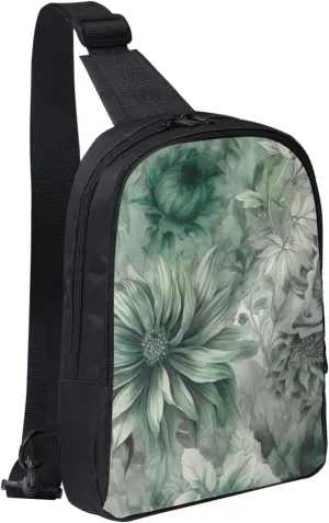 Sling bag for Women Men Trendy Sling Bakpack Casual Chest Bag Many Petals Fanny Pack for Travel Hiking