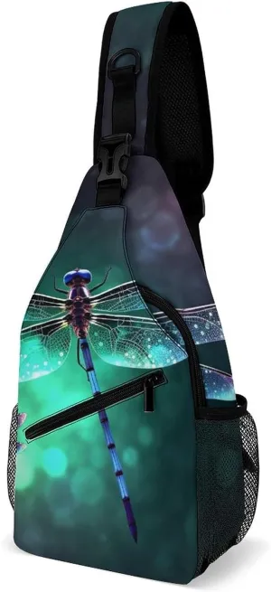 Sling Bags Galaxy Dragonfly Crossbody Bag for Women Men Cross Body Bag for Travel Hiking Shopping