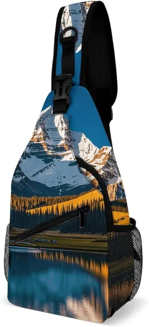 Sling Bags Rocky Mountain Range Crossbody Bag for Women Men Cross Body Bag for Travel Hiking Shopping