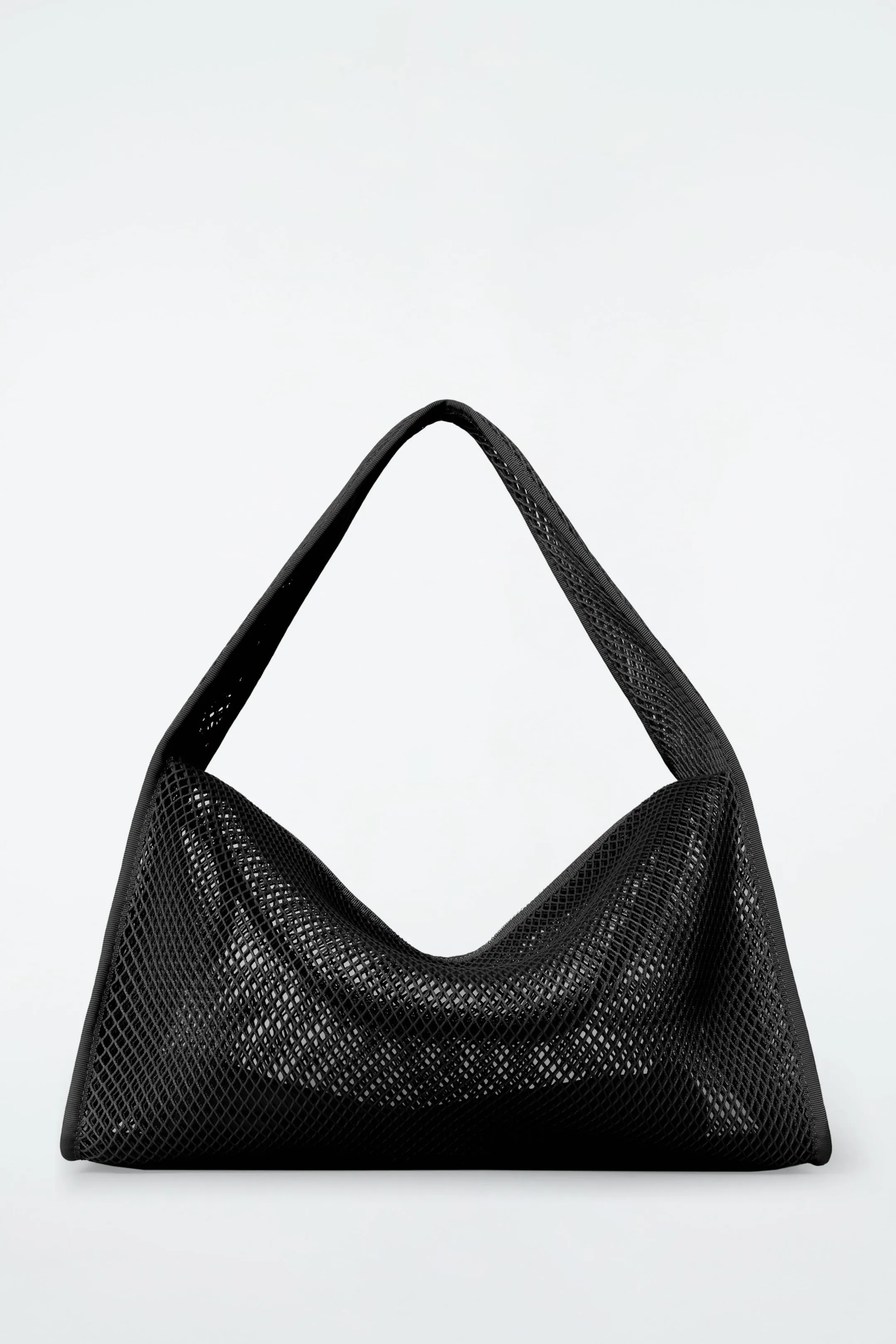 Slouchy mini mesh tote bag