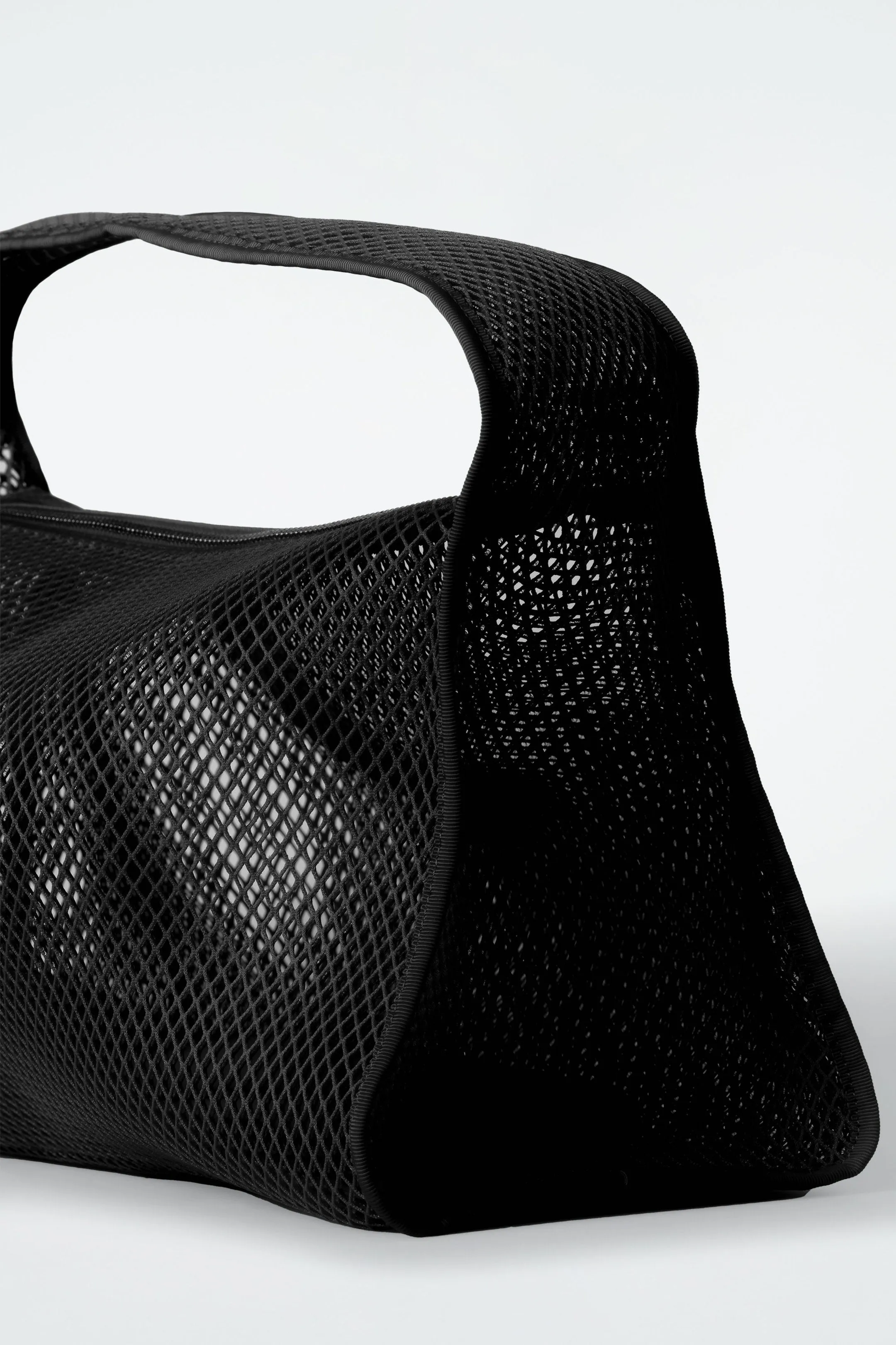 Slouchy mini mesh tote bag