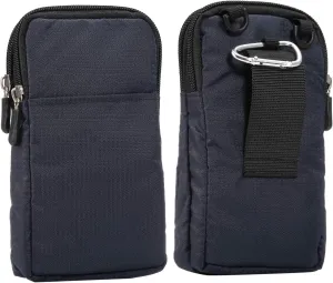 Small Belt Waist Bag for Men Phone, Cell Phone Crossbody Purse Men, 6.0" Nylon Men Travel Bag Cell Phone Crossbody Purse Belt Clip Holster Cellphone Shoulder Messenger Pouch Carrying Case with Loop