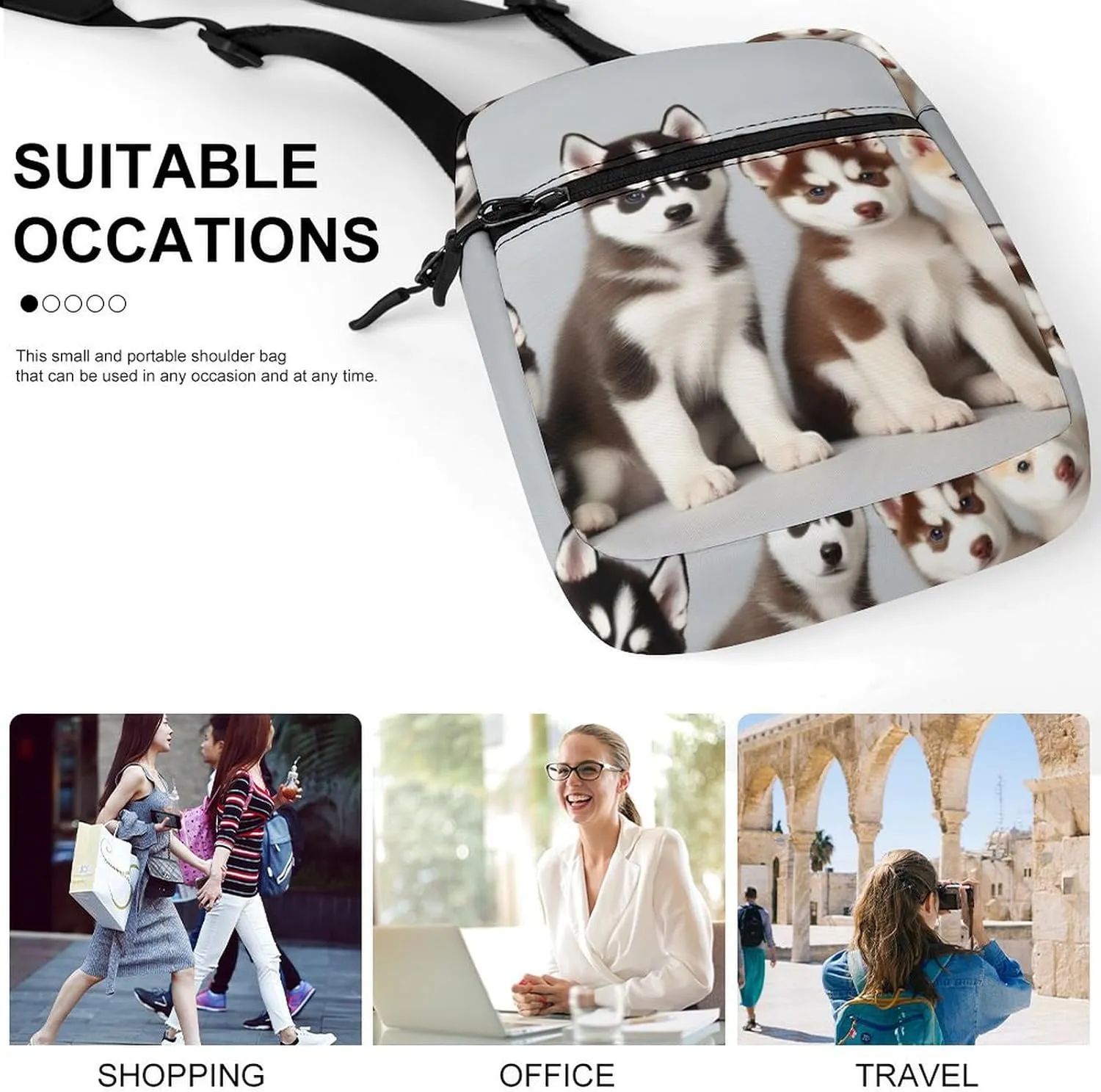 Small Crossbody Bag for Women, Casual Mini Shoulder Pouch Portable Travel Purse Cell Phone Bag