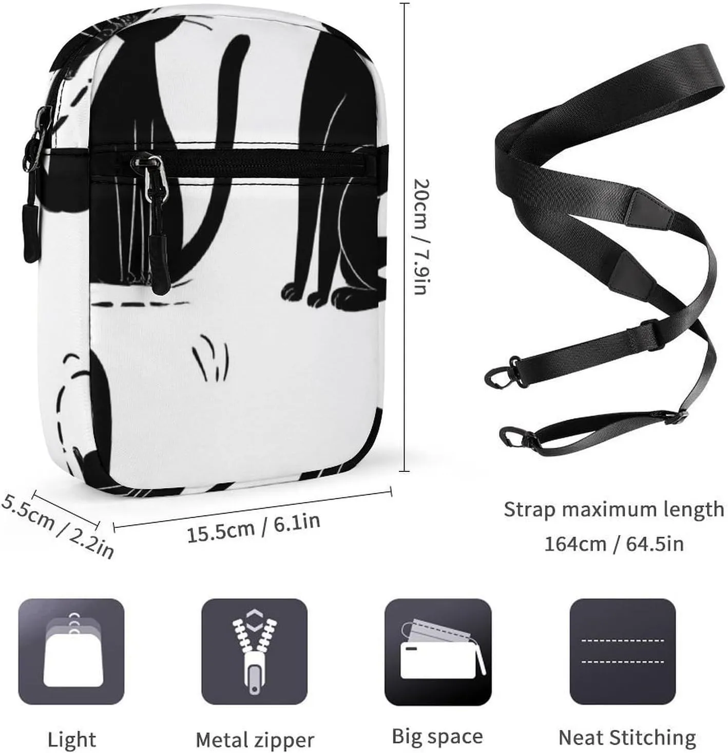 Small Crossbody Bag for Women, Casual Mini Shoulder Pouch Portable Travel Purse Cell Phone Bag