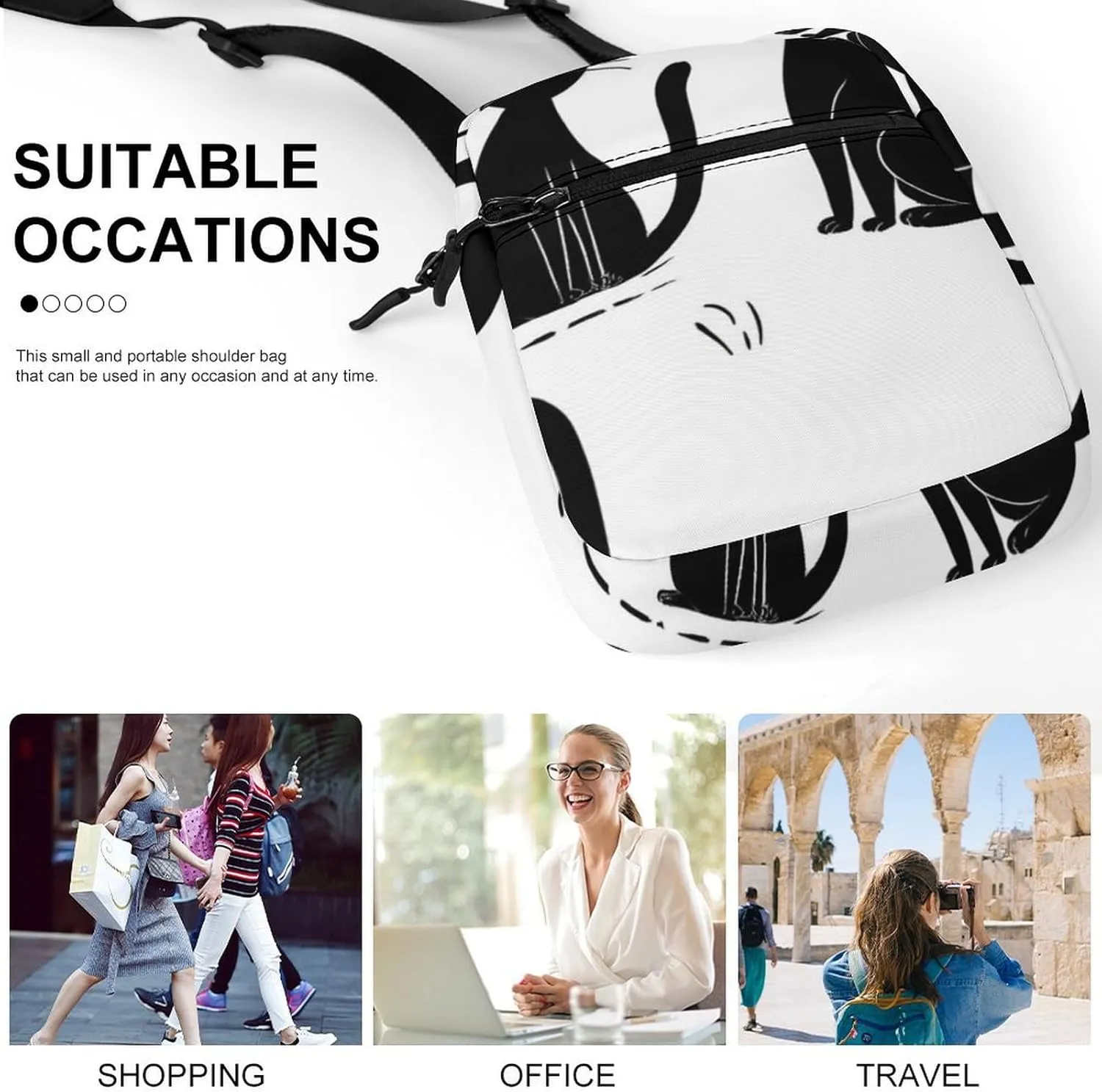 Small Crossbody Bag for Women, Casual Mini Shoulder Pouch Portable Travel Purse Cell Phone Bag