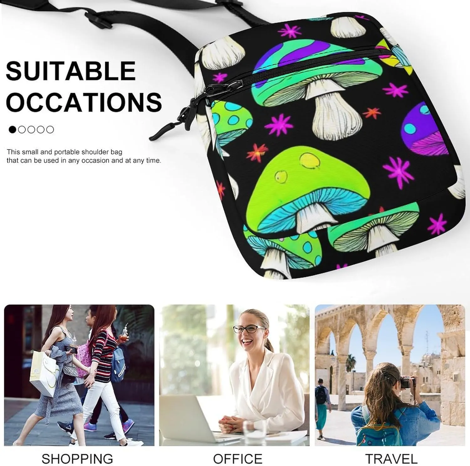 Small Crossbody Bag for Women, Casual Mini Shoulder Pouch Portable Travel Purse Cell Phone Bag