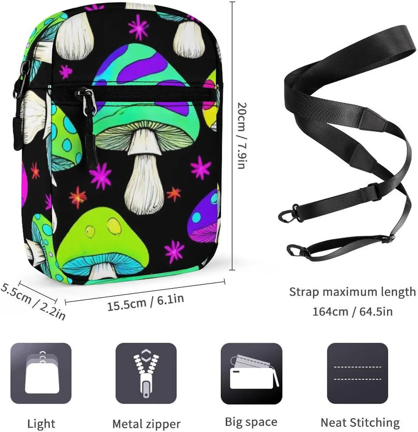 Small Crossbody Bag for Women, Casual Mini Shoulder Pouch Portable Travel Purse Cell Phone Bag