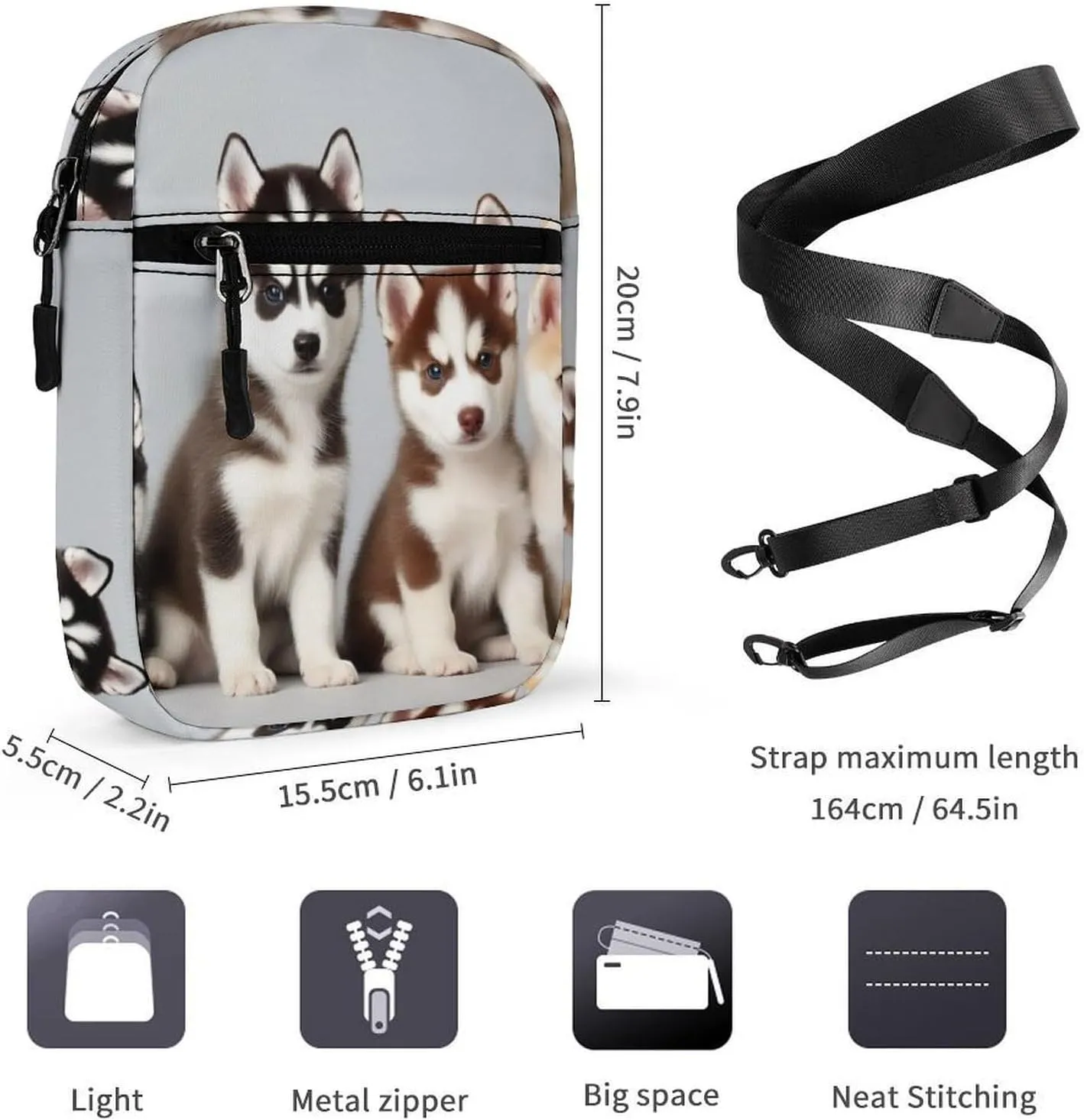 Small Crossbody Bag for Women, Casual Mini Shoulder Pouch Portable Travel Purse Cell Phone Bag