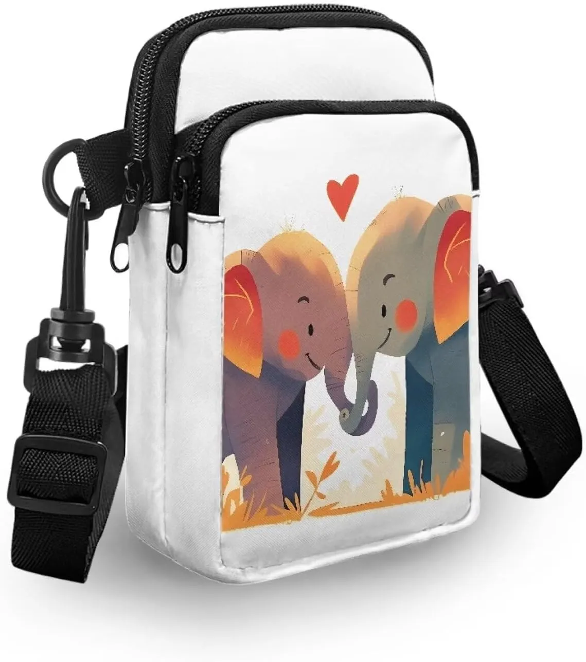 Small Crossbody Bags Purses for Women, Cartoon Animals Travel Cell Phone Pouch Bag Zipper Mini Shoulder Bag