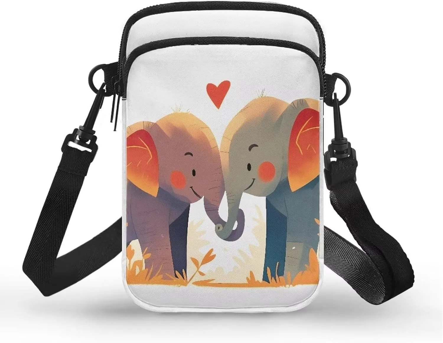 Small Crossbody Bags Purses for Women, Cartoon Animals Travel Cell Phone Pouch Bag Zipper Mini Shoulder Bag