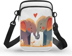 Small Crossbody Bags Purses for Women, Cartoon Animals Travel Cell Phone Pouch Bag Zipper Mini Shoulder Bag