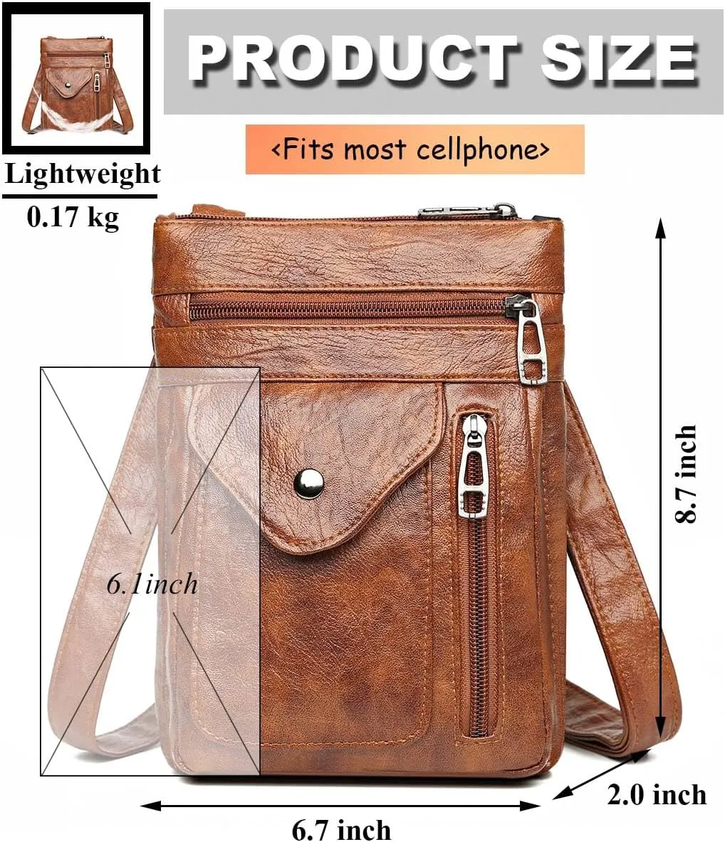 Small Crossbody Cell Phone Purse for Women, Mini Pu Leather Crossbody bag Wallet Pouch Shoulder Bag