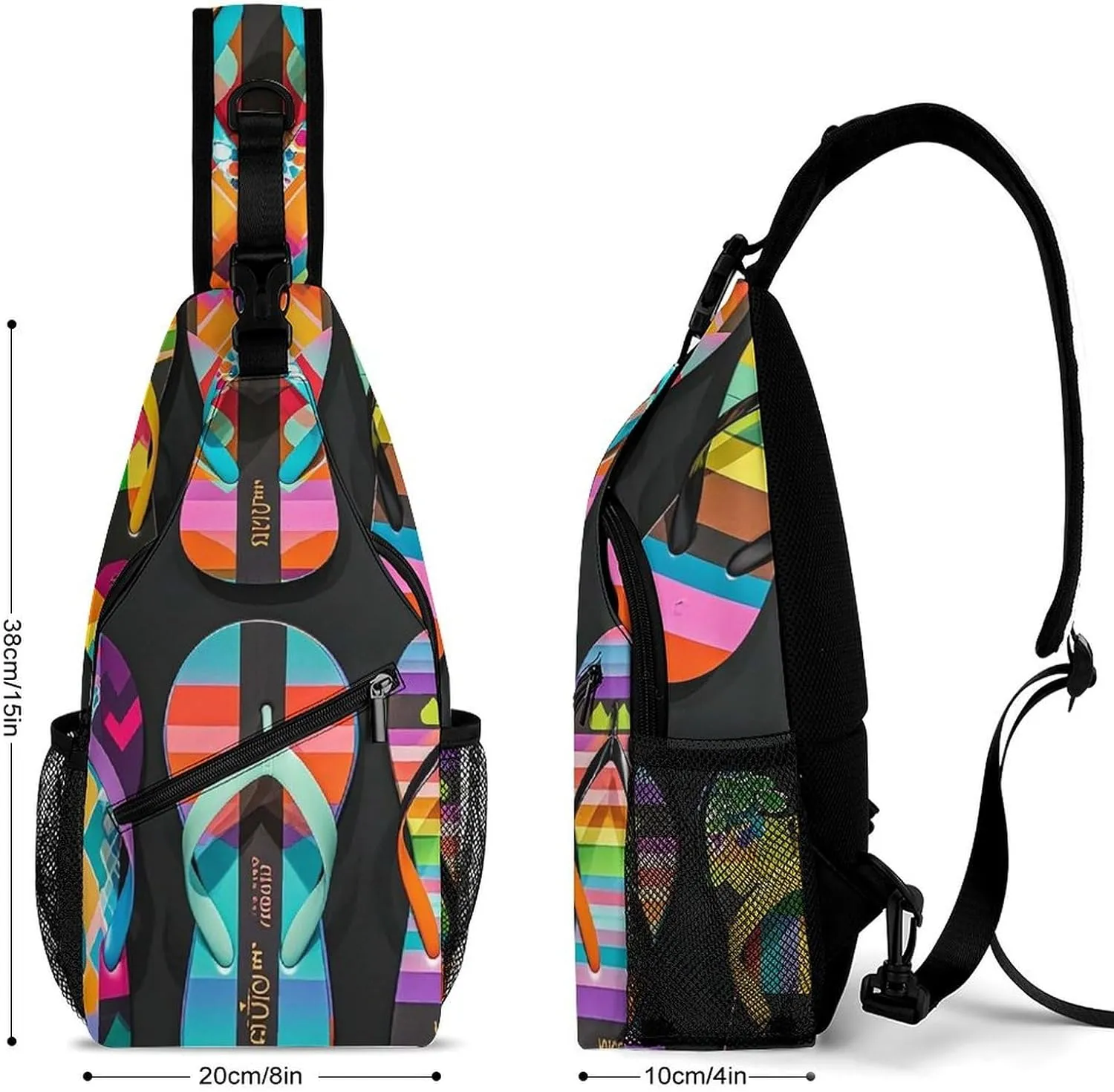 Small Crossbody Sling Backpack Dragonfly Chest Bags for Traveling Chest Fashion Shoulder Bag