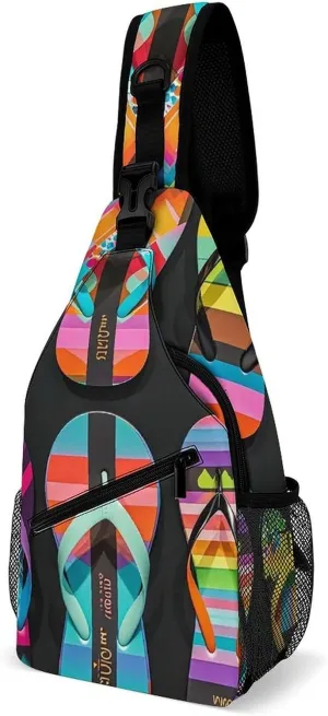 Small Crossbody Sling Backpack Dragonfly Chest Bags for Traveling Chest Fashion Shoulder Bag