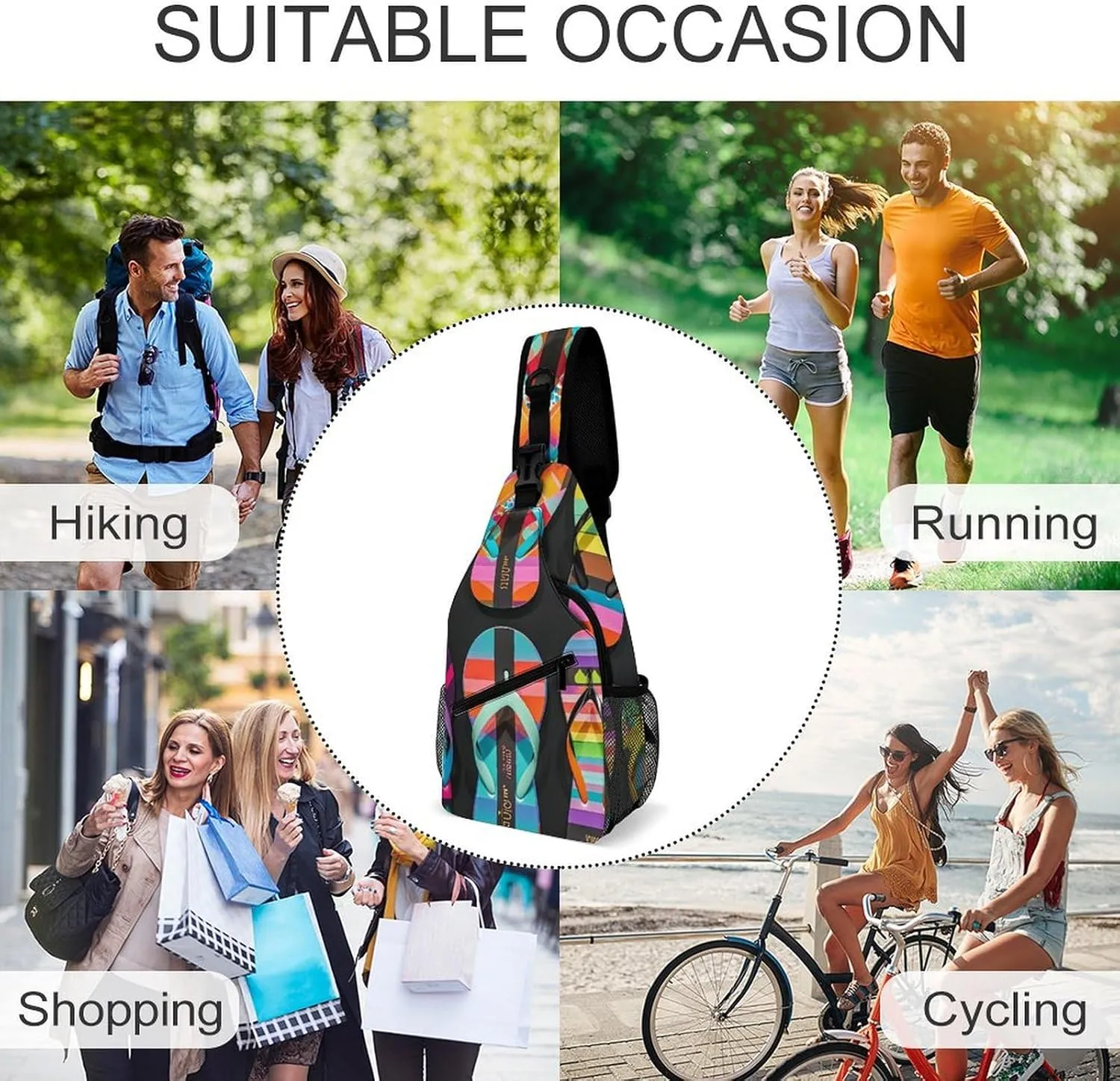 Small Crossbody Sling Backpack Dragonfly Chest Bags for Traveling Chest Fashion Shoulder Bag