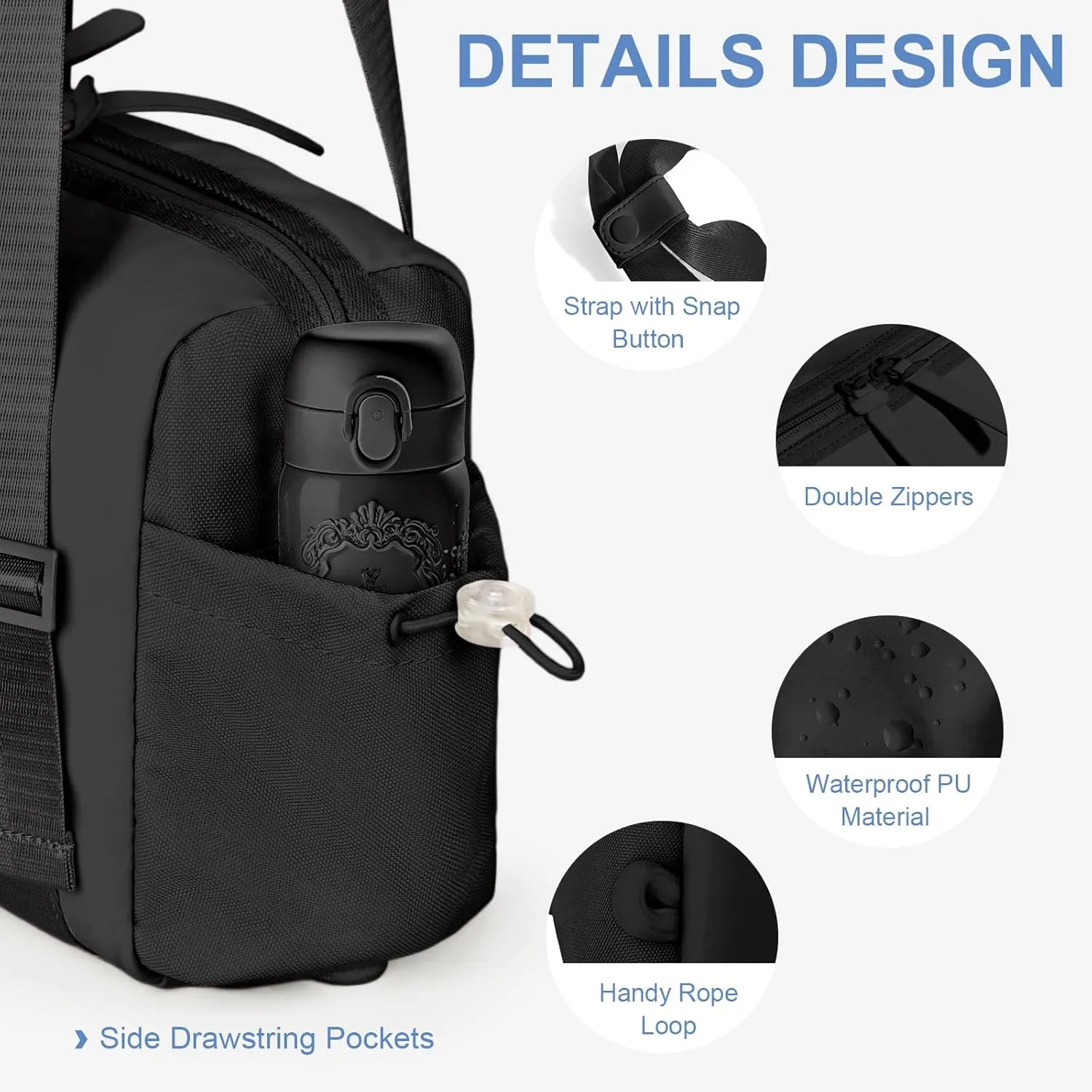 Small Gym Bag for Women - Mini Gym Duffle Bag 4 PCS Set with Wet Compartment, Small Travel Tote Cute Workout Sport Bag with Toiletry Cosmetic Silicone Travel Bottles