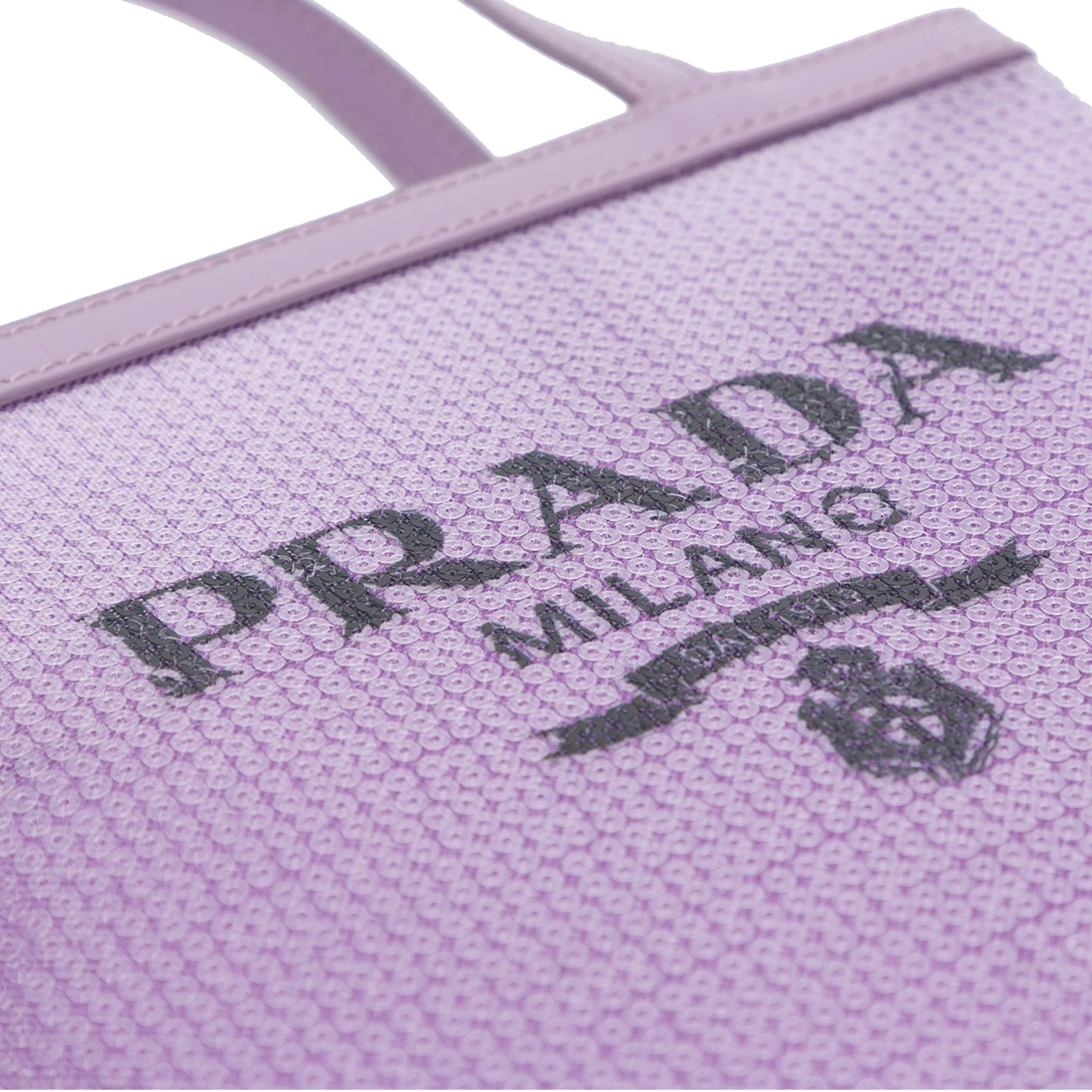 Small Sequined Mesh Logo Tote