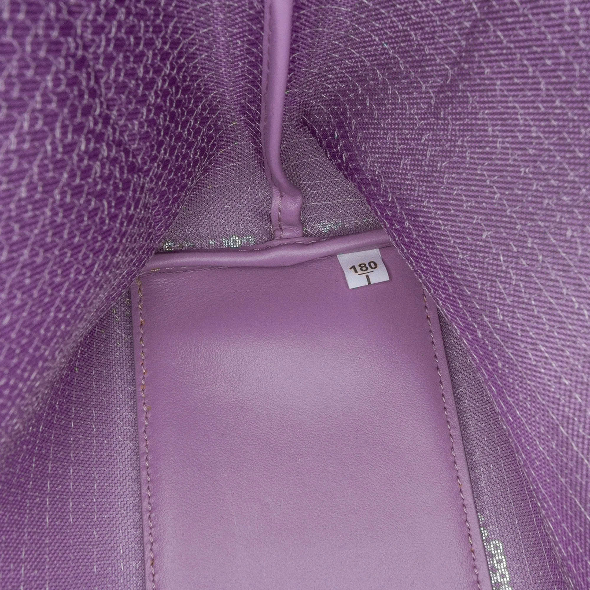 Small Sequined Mesh Logo Tote