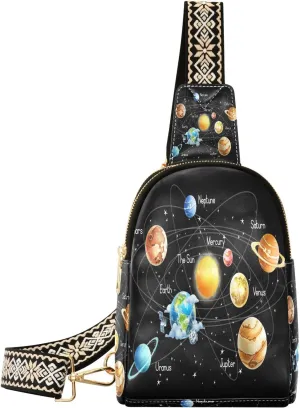 Small Sling Bag Cactus Succulent Floral Trendy Crossbody Bag Fashion Waist Packs Watercolor Leather Chest Bag