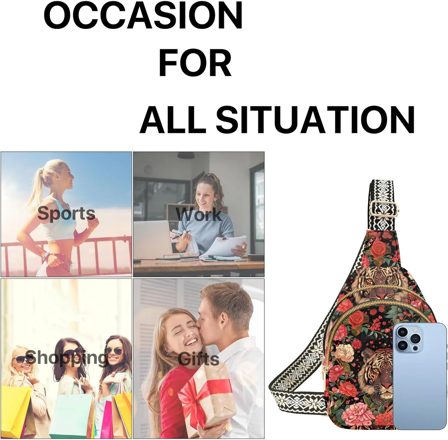 Small Sling Bag for Women Leather Crossbody Bags Sling Backpack for Outdoor Travel
