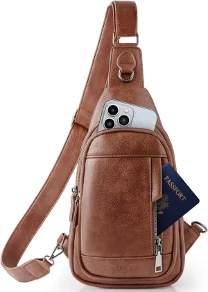 Small Sling Bag for Women, Vegan Leather Crossbody Bags for Women Trendy Designer Ladies Fanny Pack Chest Bag Purse
