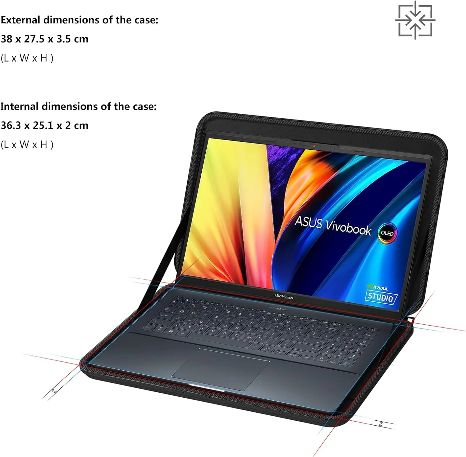 Smatree Hard Shell Laptop Sleeve Compatible for 15.6 inch Samsung Galaxy Book4 Edge/Galaxy Chromebook Plus, for 15.6inch ASUS Vivobook Pro 15 OLED/Vivobook S 15, for 15.6inch MSI Prestige 15/Modern 15