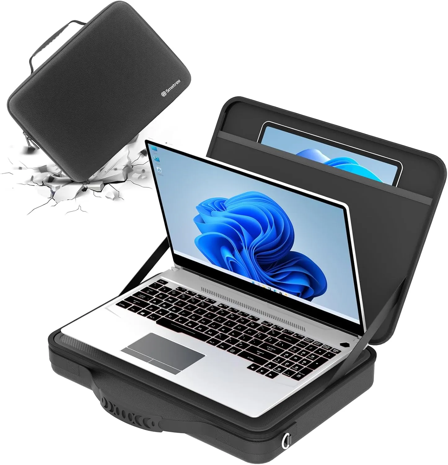 Smatree Laptop Shoulder Sleeve Case for 15-16 inch Acer Aspire 3/5/7/Vero 16, for TravelMate P4/P2, Swift 16 AI/Swift Go 16, ConceptD 3 Ezel/Pro, Chromebook 516 GE/Nitro 5, Hard Laptop Bag with Handle