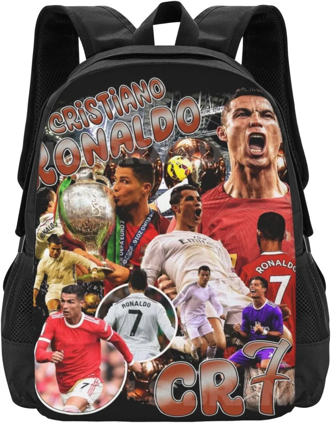 Soccer Player #7 Backpack 16.5 Inch For Daily Work Sport Outdoor Football Fans Laptop Bag-Style 1