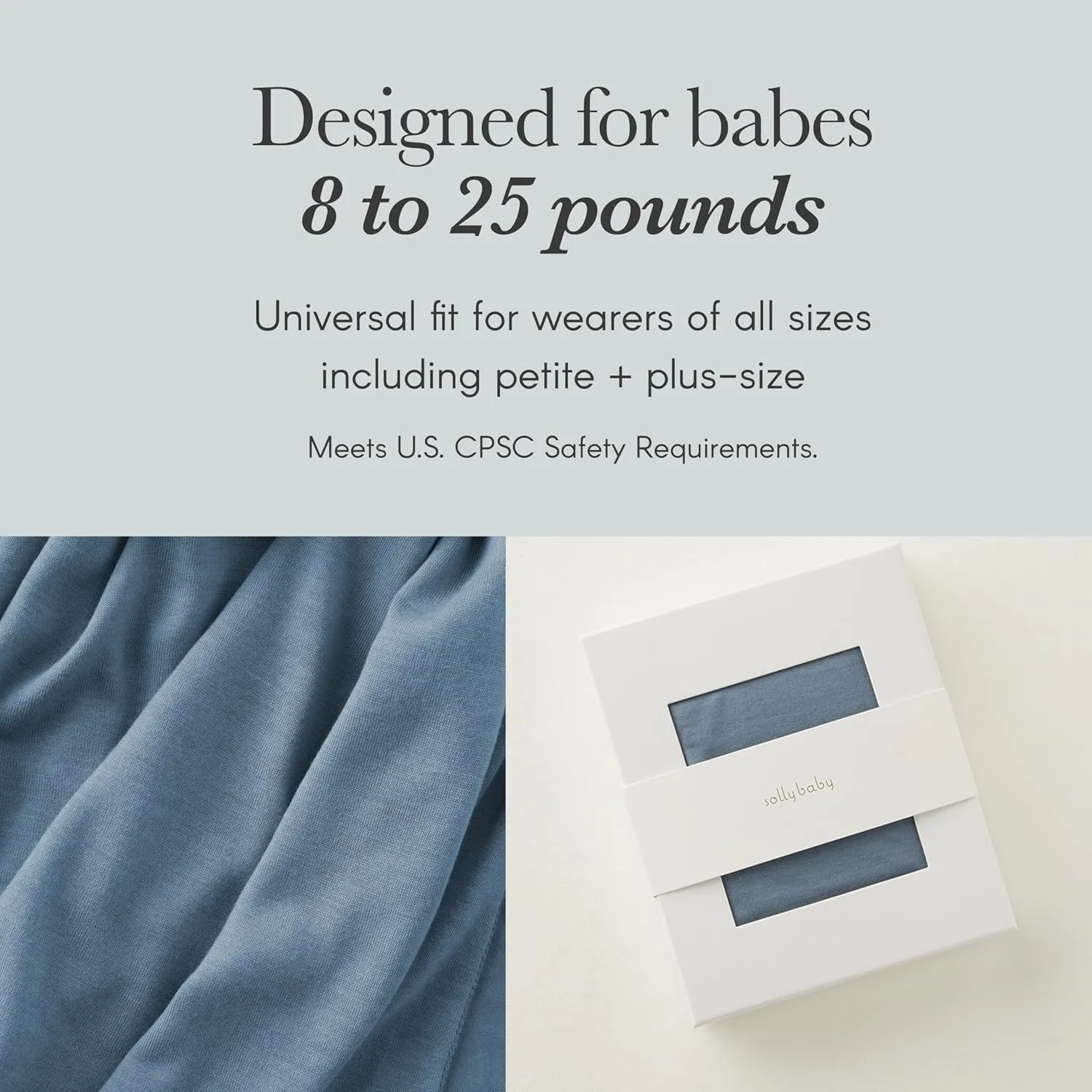 Solly Baby Wrap Carrier, Newborn to Toddler 8-25 Lbs., Buttery-Soft & Lightweight Fabric, Postpartum Essential, Mother’s Day Gift for New Moms, Spelt