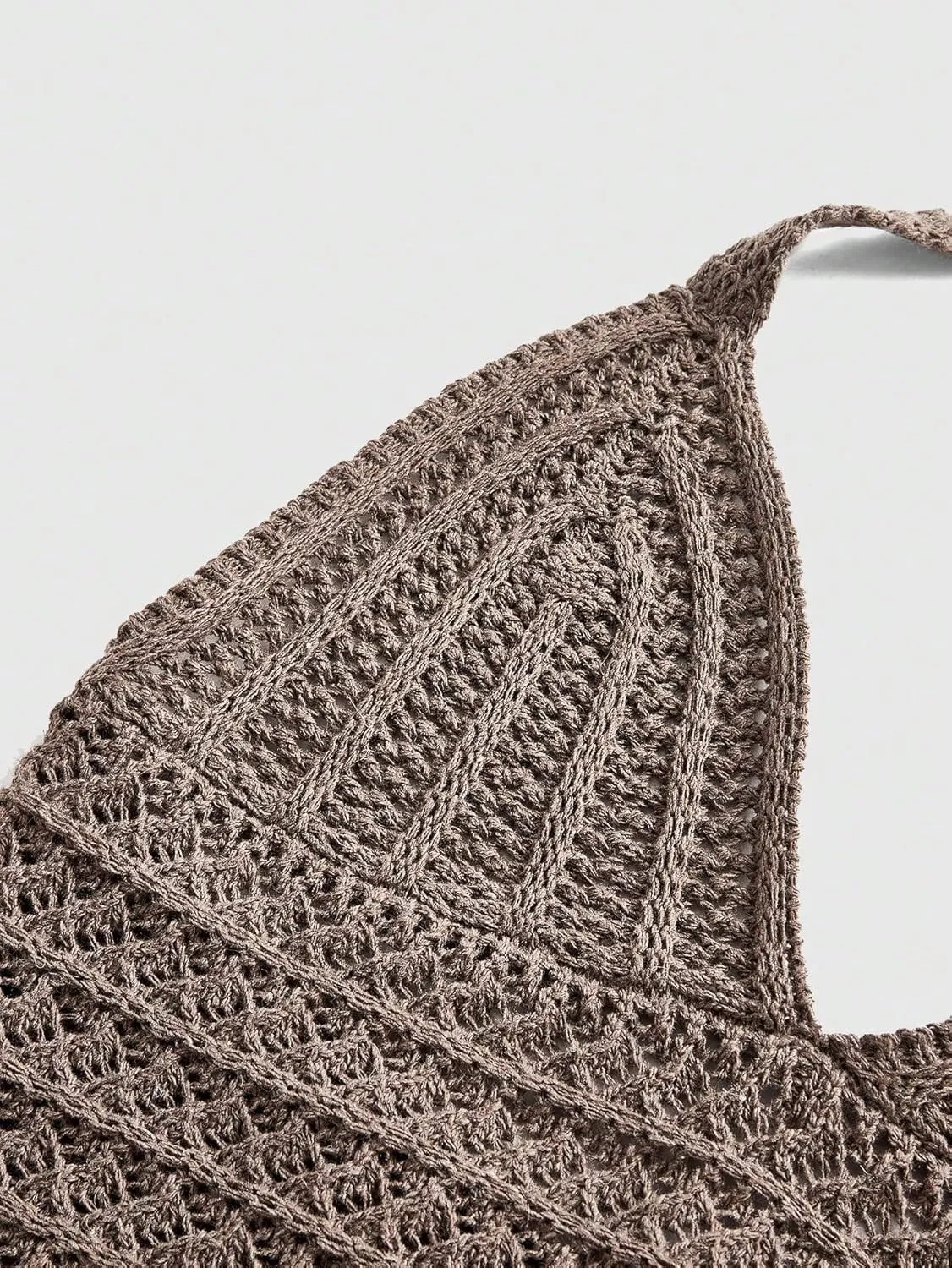 SOLY HUX Womens Crochet Halter Crop Tops Summer Sexy Knitted V Neck Sleeveless Camisole Y2K Top