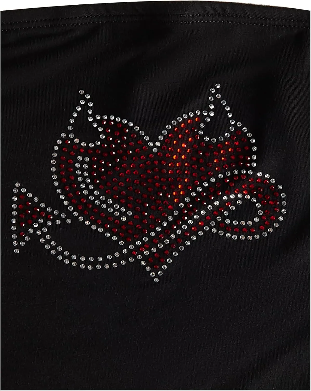 SOLY HUX Women's Rhinestone Cute Print Y2K Crop Tops Sleeveless Strapless Summer Bandeau Tube Top