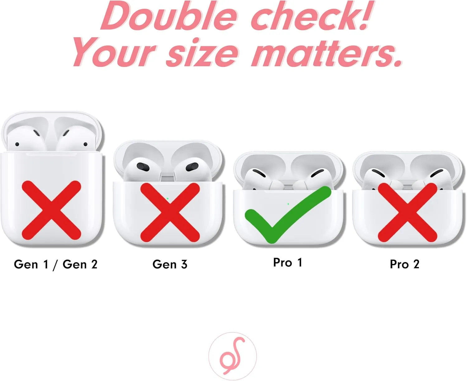 Sonix Cases for AirPods Pro (1st Gen) - Hard Cover, Protective Case for Apple AirPods Pro Gen 1 | Clueless Pink