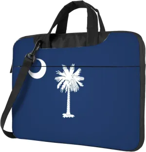 South Carolina Flag Print Laptop Adjustable Shoulder Strap With Handle Accessory Pocket For Men Women