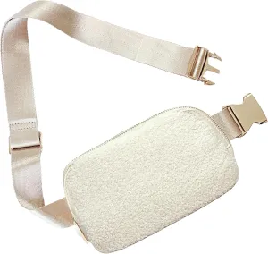 Southern Couture Textured Plush Polyester One Size Fits Most Adjustable Waist or Crossbody Bag Purse Sling