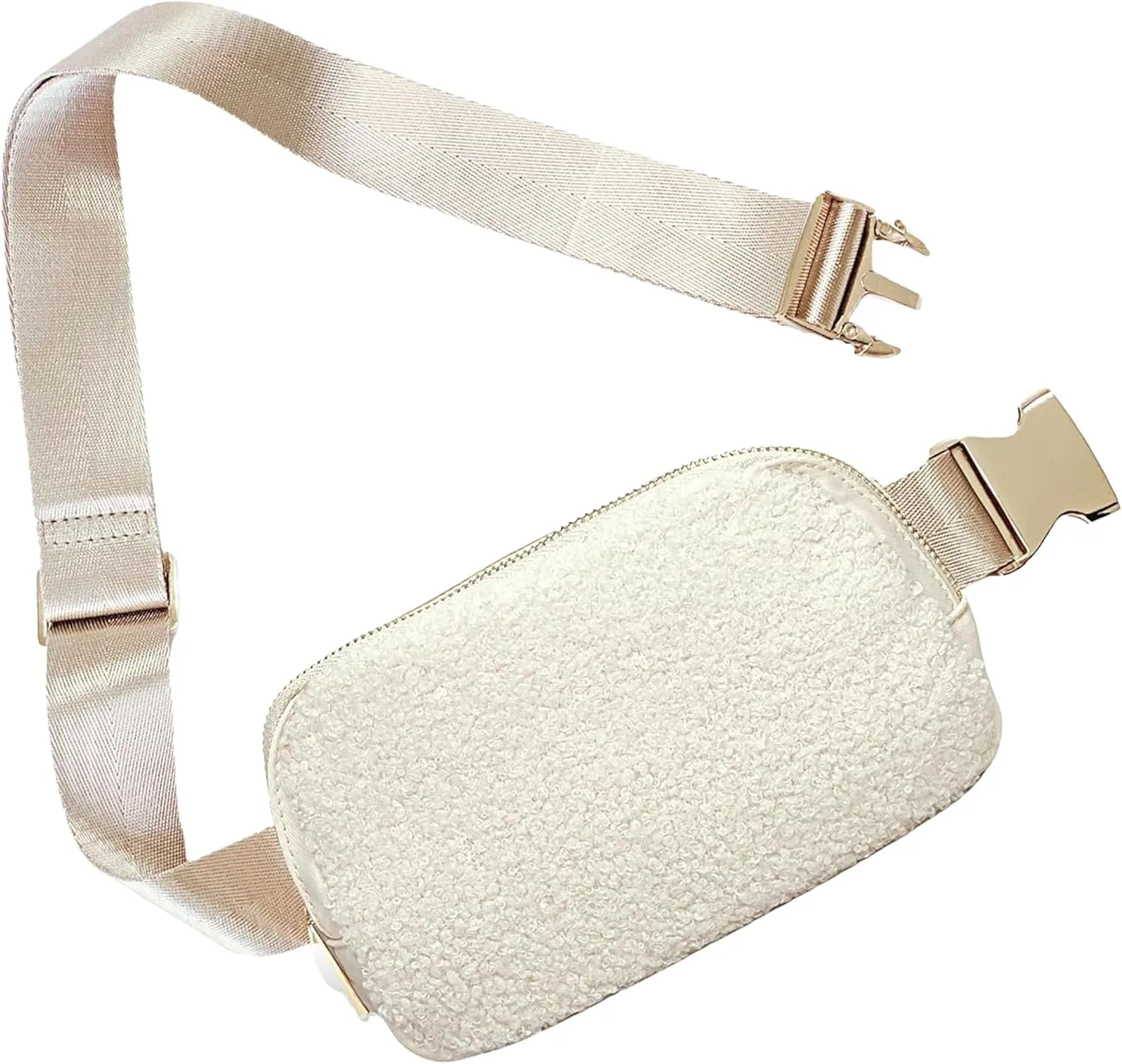 Southern Couture Textured Plush Polyester One Size Fits Most Adjustable Waist or Crossbody Bag Purse Sling