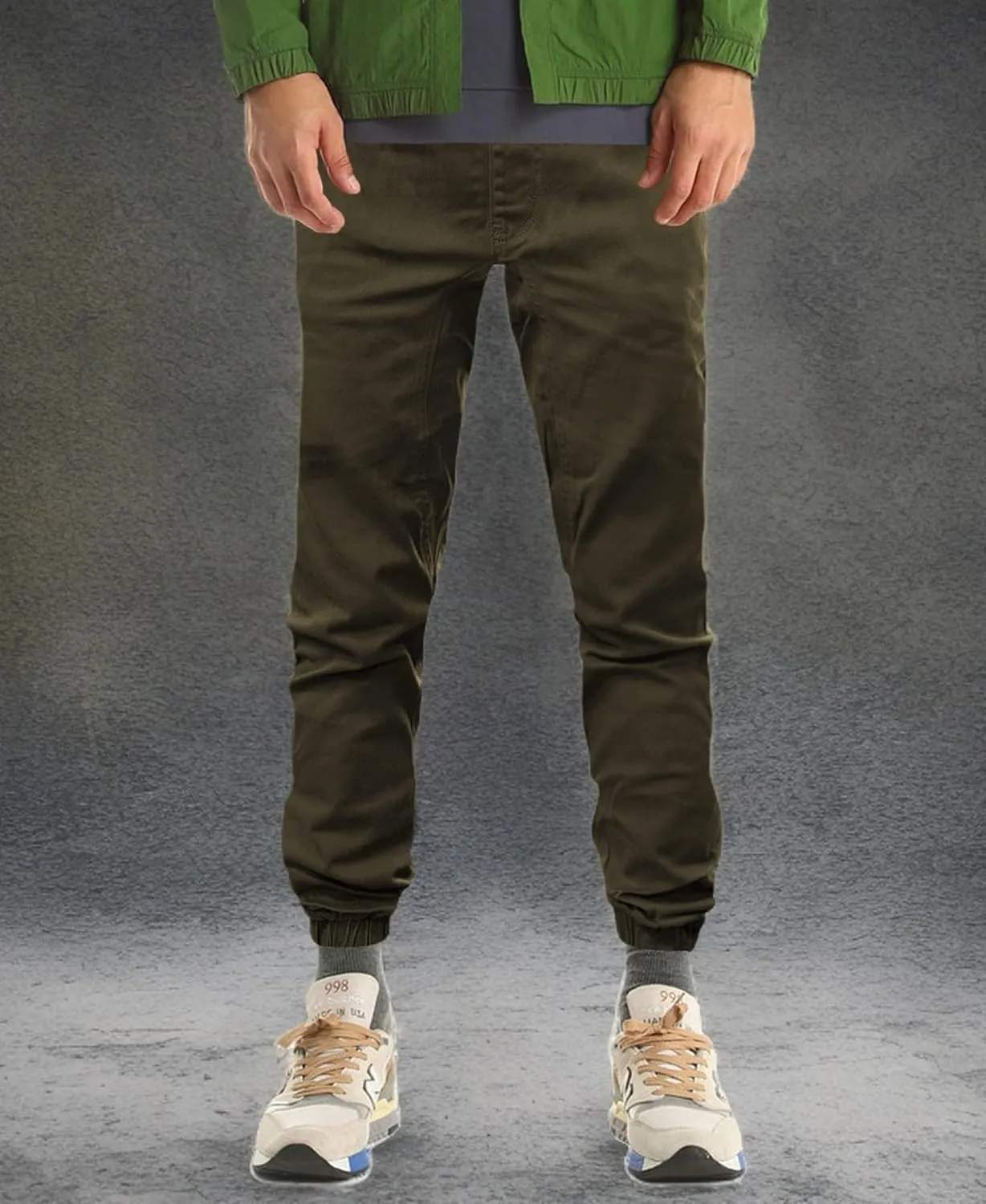 Southpole Boys' Cotton Twill Jogger Pants, Elastic Band Waist and Bottom, Age 8-18