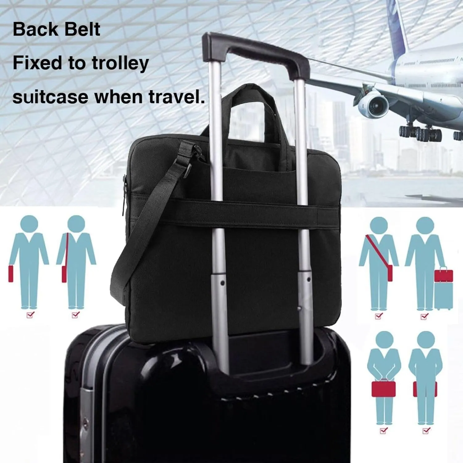 Spacecraft descend Pattern Laptop Bag - with Soft Interior, Multiple Pockets - Ideal for Men, Travel and Business
