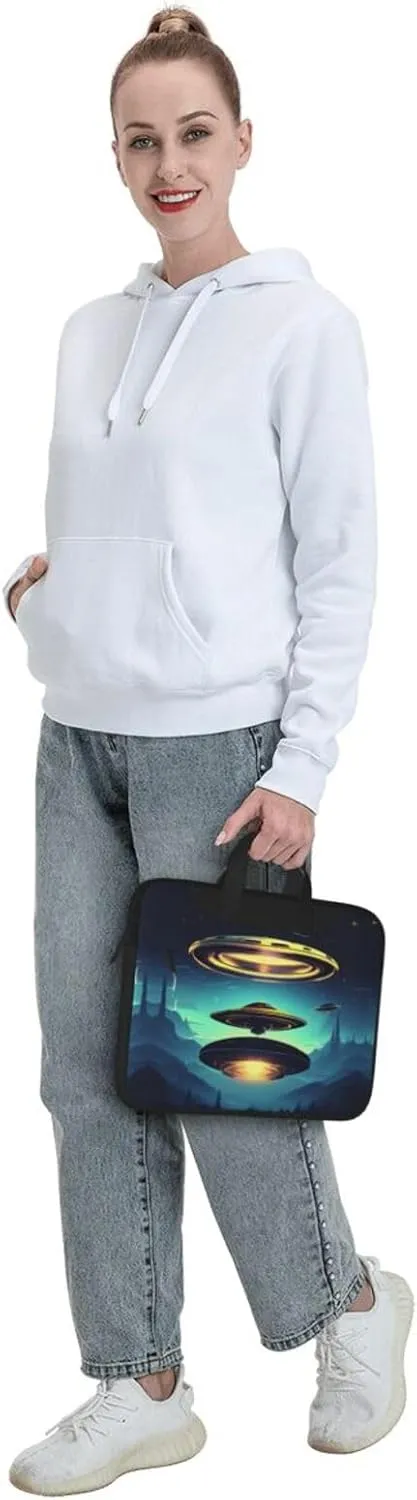 Spacecraft descend Pattern Laptop Bag - with Soft Interior, Multiple Pockets - Ideal for Men, Travel and Business