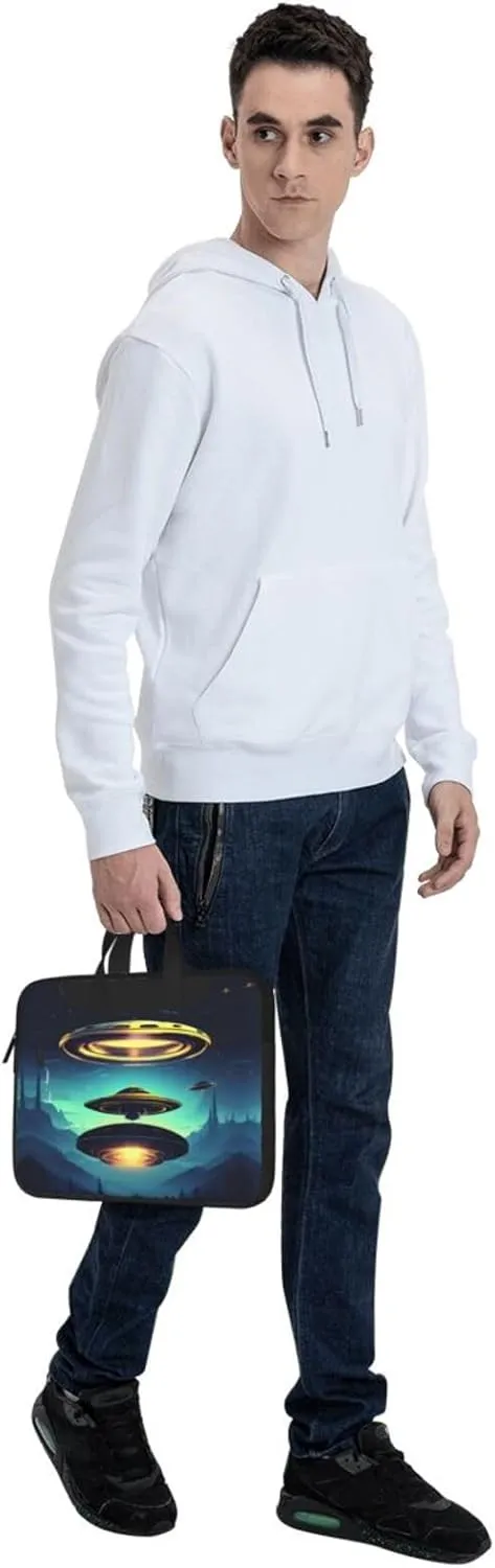 Spacecraft descend Pattern Laptop Bag - with Soft Interior, Multiple Pockets - Ideal for Men, Travel and Business