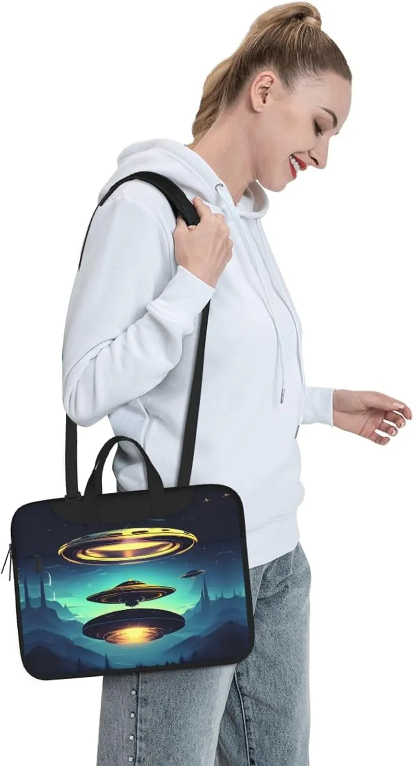 Spacecraft descend Pattern Laptop Bag - with Soft Interior, Multiple Pockets - Ideal for Men, Travel and Business
