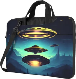 Spacecraft descend Pattern Laptop Bag - with Soft Interior, Multiple Pockets - Ideal for Men, Travel and Business
