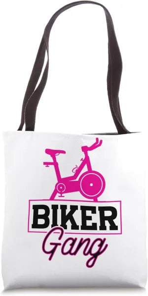 Spinning Class Biker Gang Spin Class Gym Tote Bag