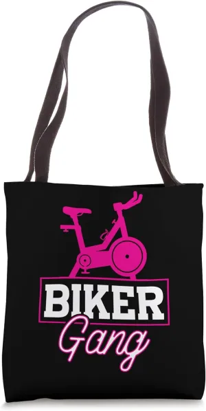 Spinning Class Biker Gang Spin Class Gym Tote Bag