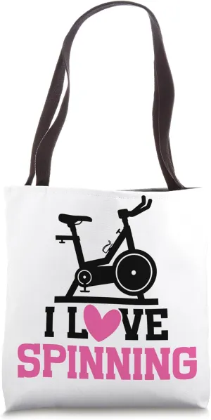 Spinning Class I Love Spinning Spin Class Gym Tote Bag